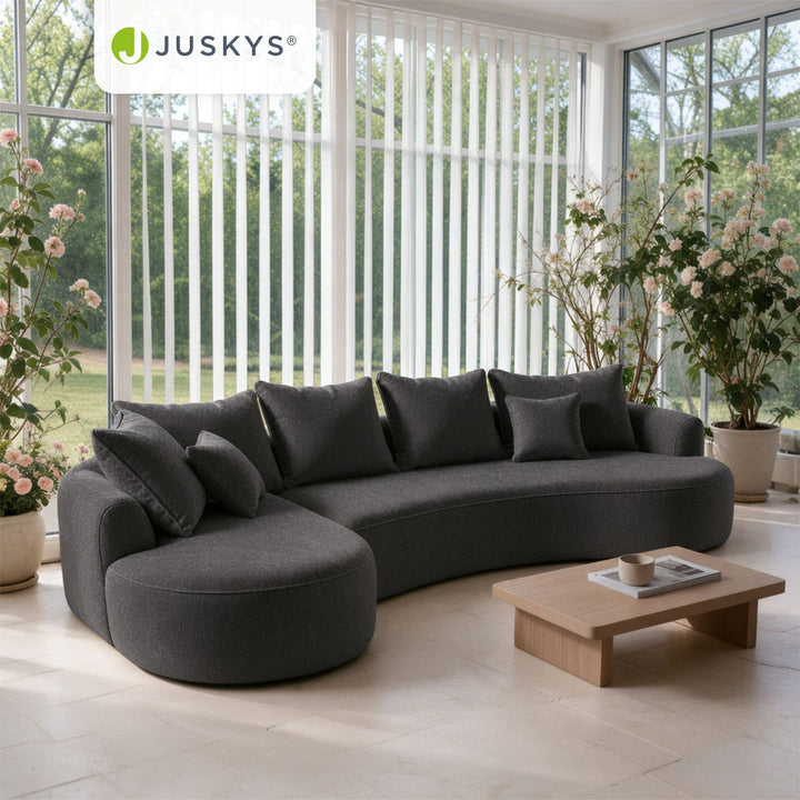 Sofa Tirano mit Ottomane & Dekokissen