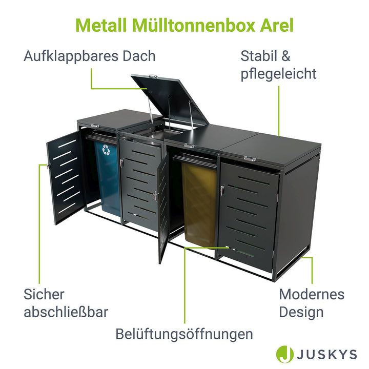 Metall Mülltonnenbox Arel