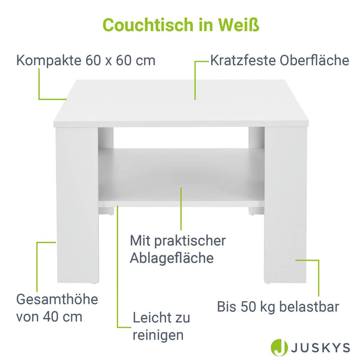 Couchtisch 60 x 60 x 40 cm