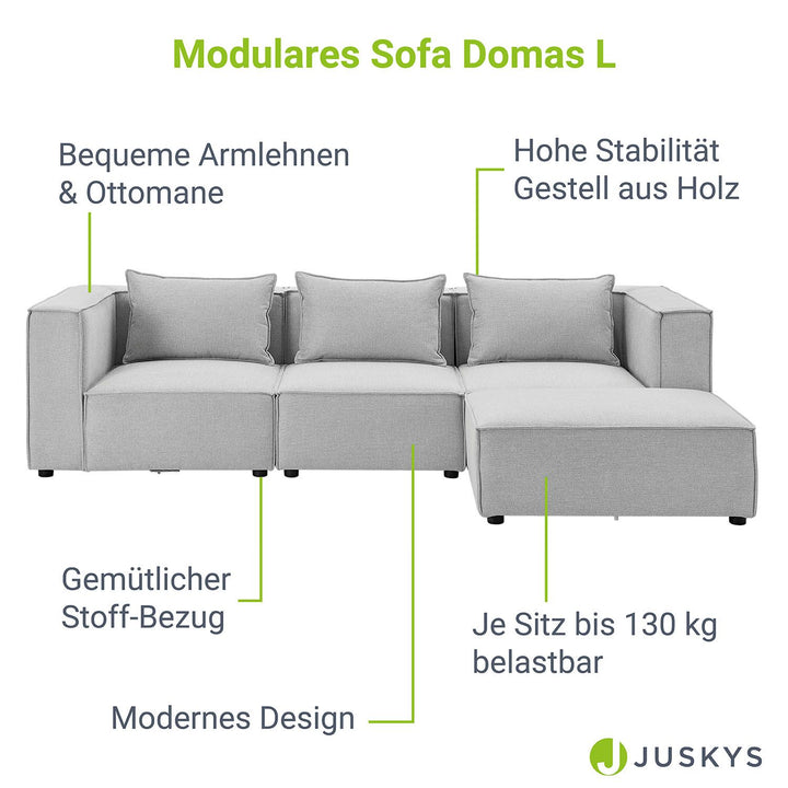 Modulares Sofa Domas L - 3 Sitzer
