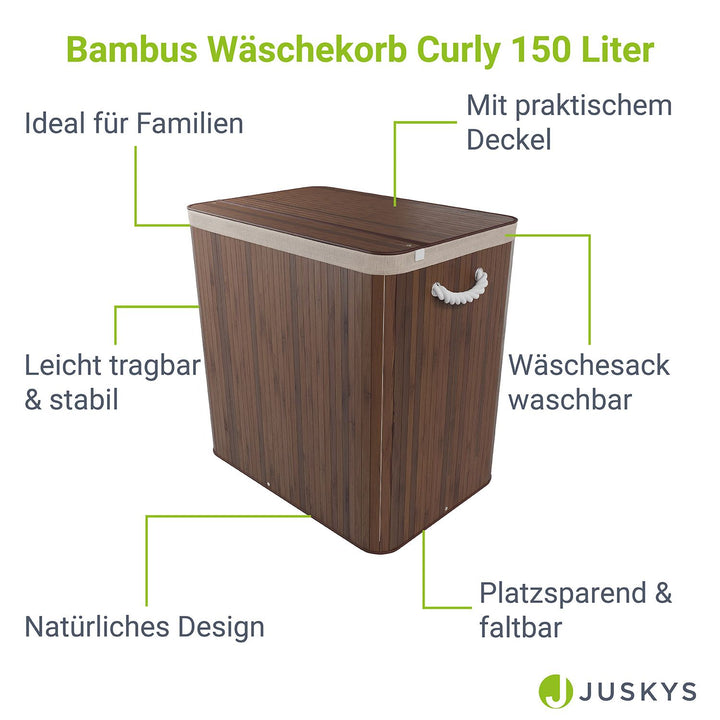 Bambus Wäschekorb Curly