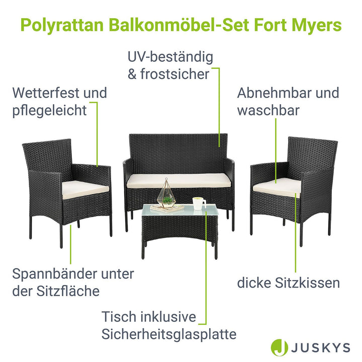 Polyrattan Sitzgruppe Fort Myers