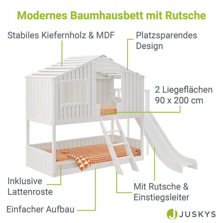 Kinder Hochbett Baumhaus 90 x 200 cm