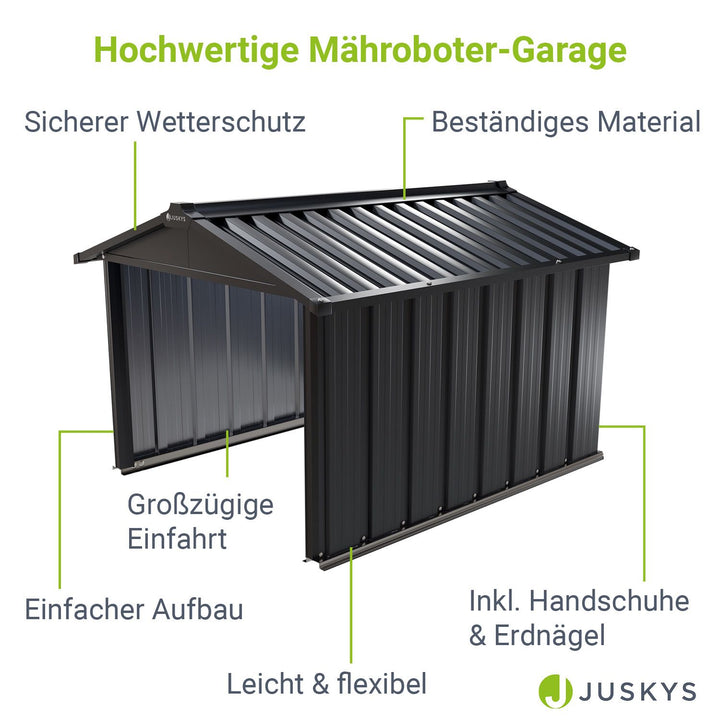 Mähroboter Garage mit Satteldach