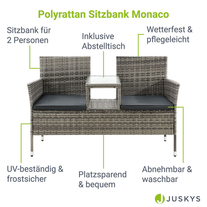 Polyrattan Sitzbank Monaco