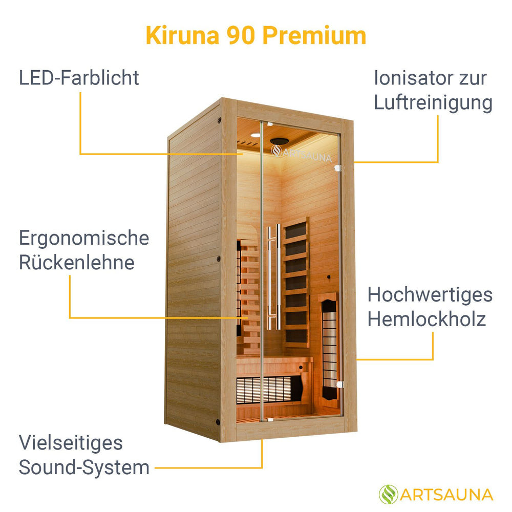 Infrarotkabine Kiruna 90 Premium