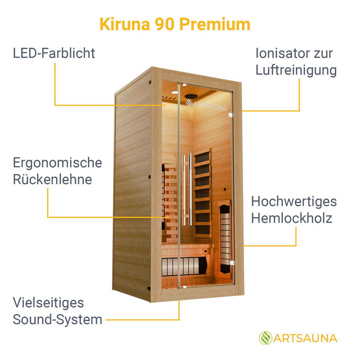 Infrarotkabine Kiruna 90 Premium