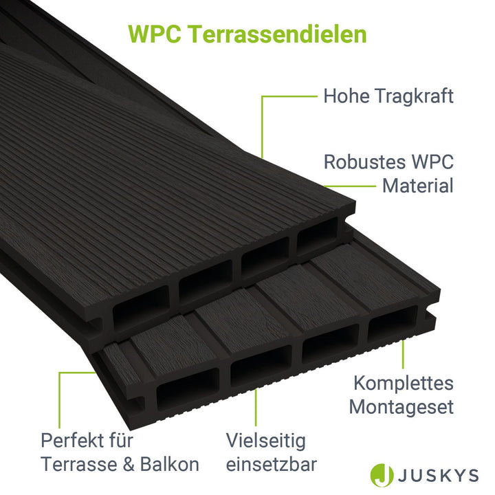 WPC Terrassendielen in Anthrazit