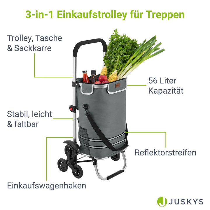 3in1 Einkaufstrolley für Treppen