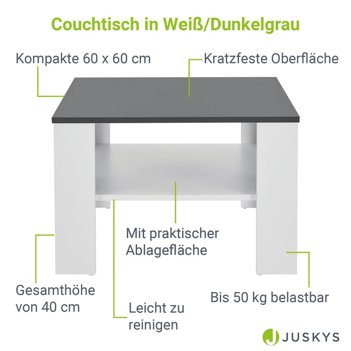 Couchtisch 60 x 60 x 40 cm