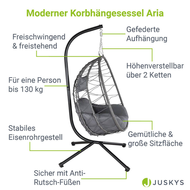 Korbhängesessel Aria inklusive Gestell