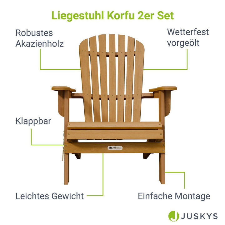 Gartenliegestuhl klappbar Korfu