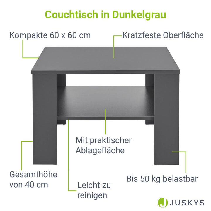 Couchtisch 60 x 60 x 40 cm