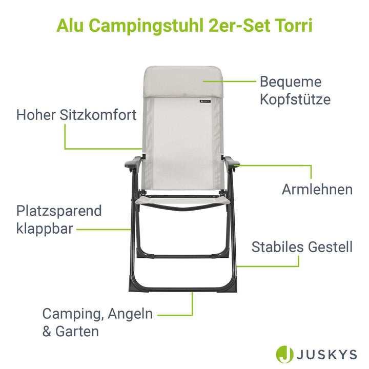 2er Set Campingstuhl Torri