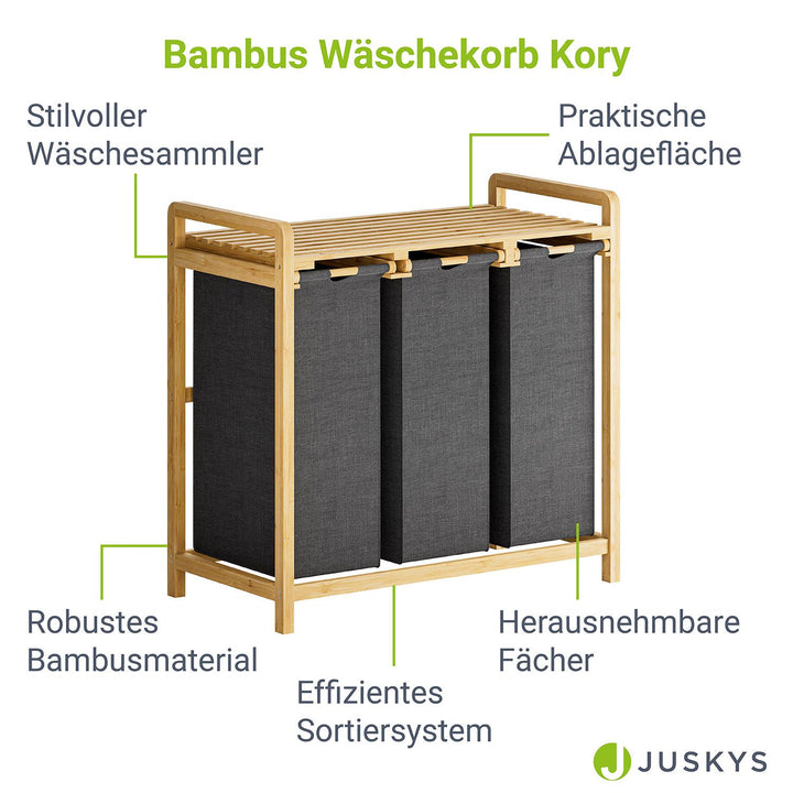 Bambus Wäschekorb Kory