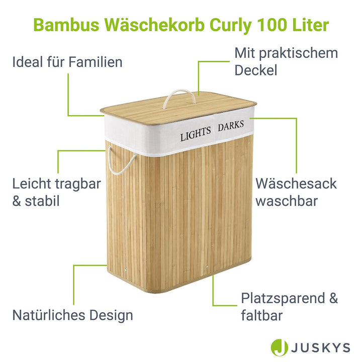 Bambus Wäschekorb Curly