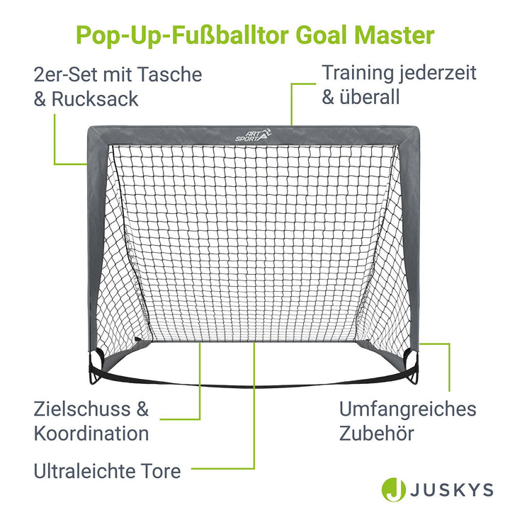 Pop-Up Fußballtor 2er Set Goal Master