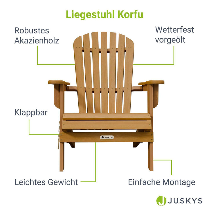 Gartenliegestuhl klappbar Korfu
