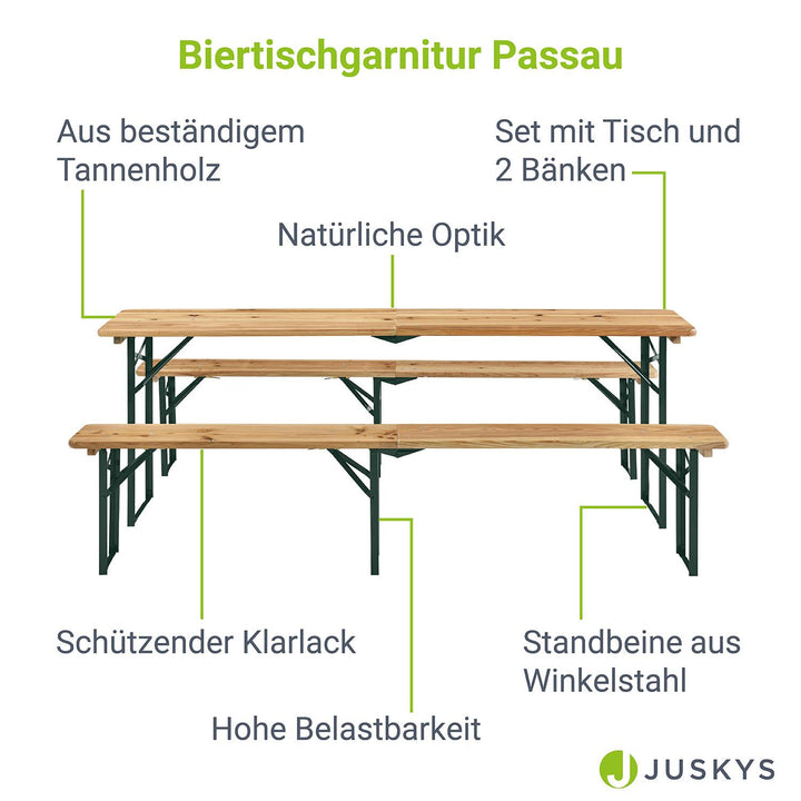 Bierzeltgarnitur Passau 220 cm