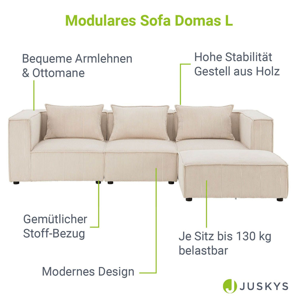 Modulares Sofa Domas L - 3 Sitzer