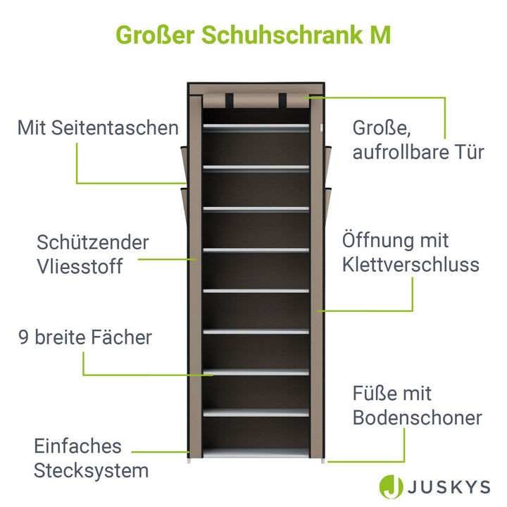 Großer Schuhschrank aus Stoff