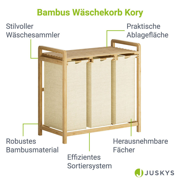 Bambus Wäschekorb Kory