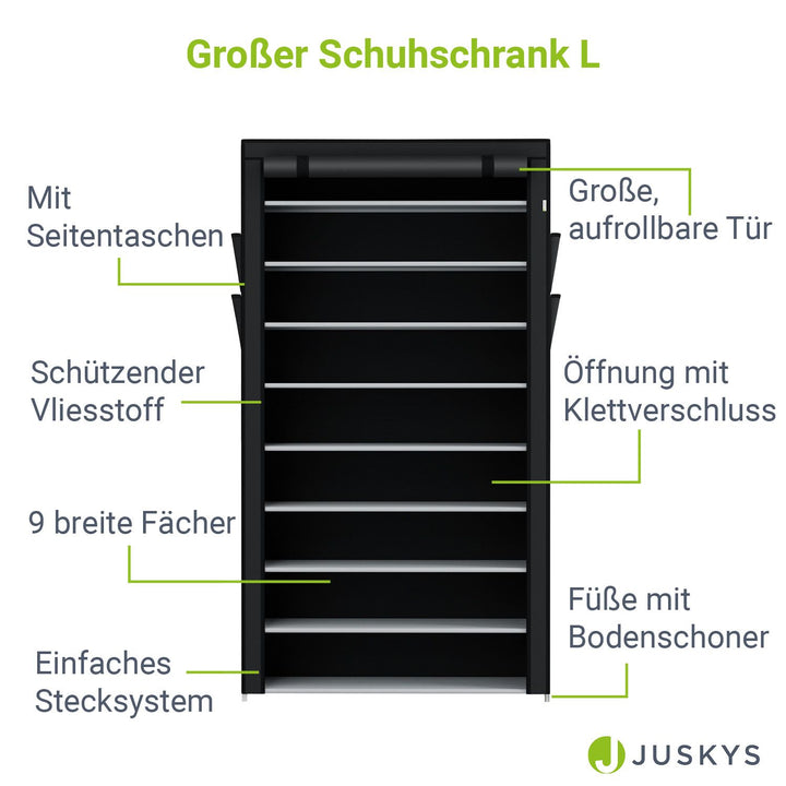 Großer Schuhschrank aus Stoff