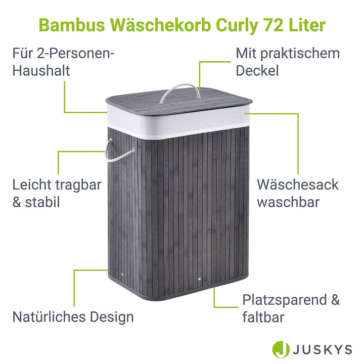 Bambus Wäschekorb Curly