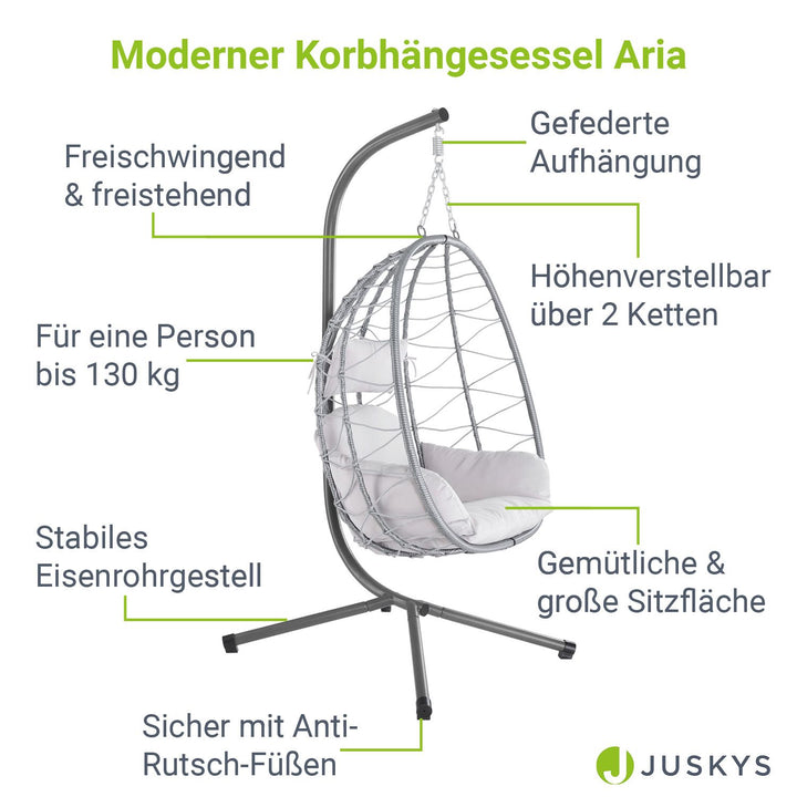 Korbhängesessel Aria inklusive Gestell