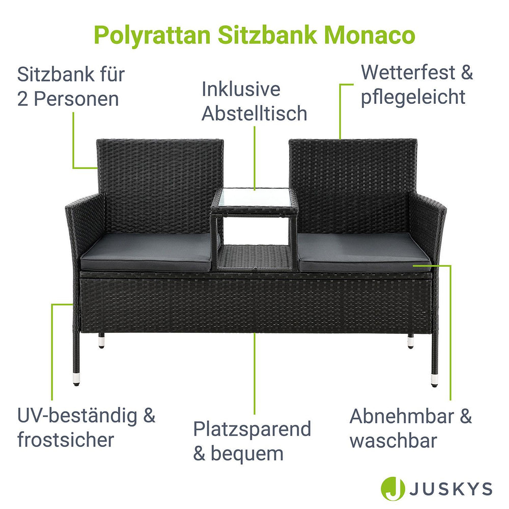 Polyrattan Sitzbank Monaco