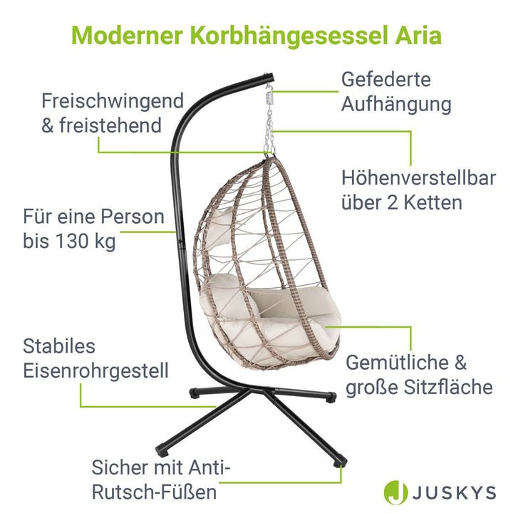 Korbhängesessel Aria inklusive Gestell