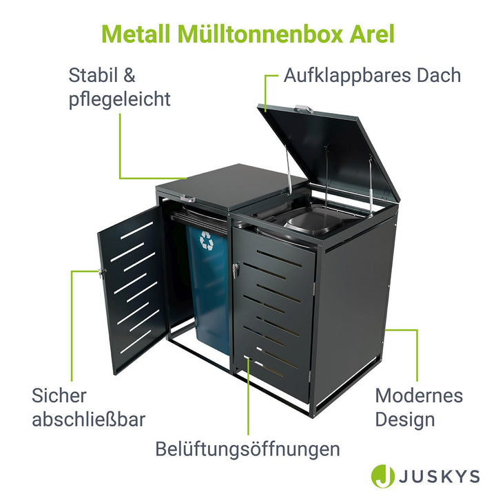 Metall Mülltonnenbox Arel