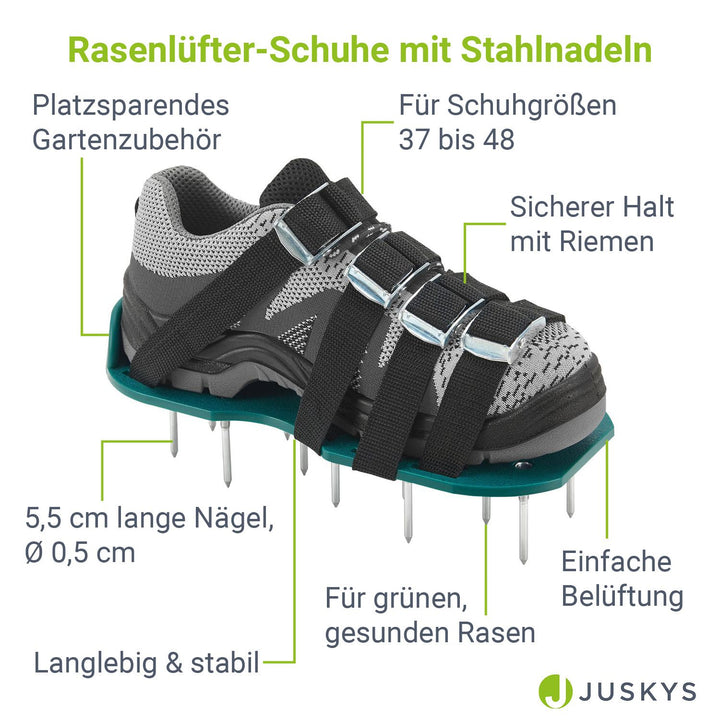 Rasenlüfter-Schuhe mit Stahlnadeln