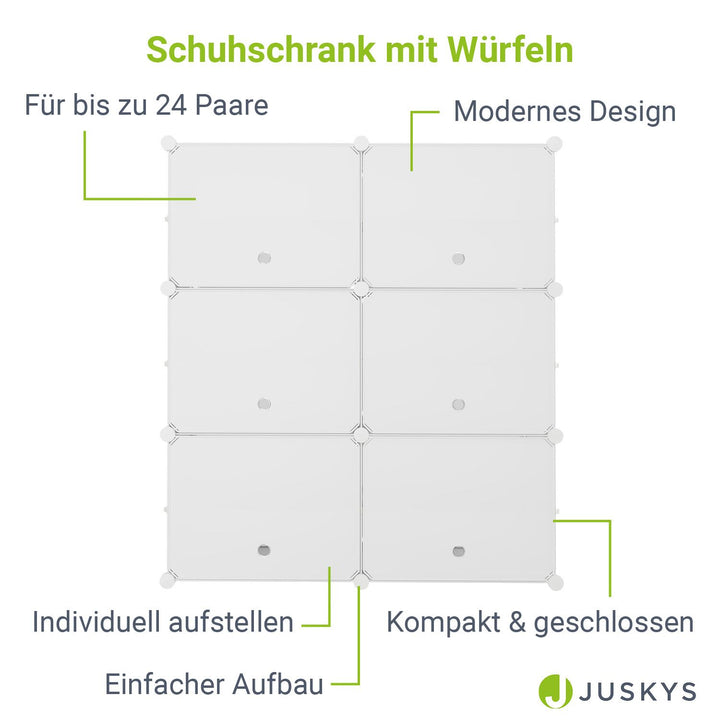 Schuhschrank mit Würfel & Türen