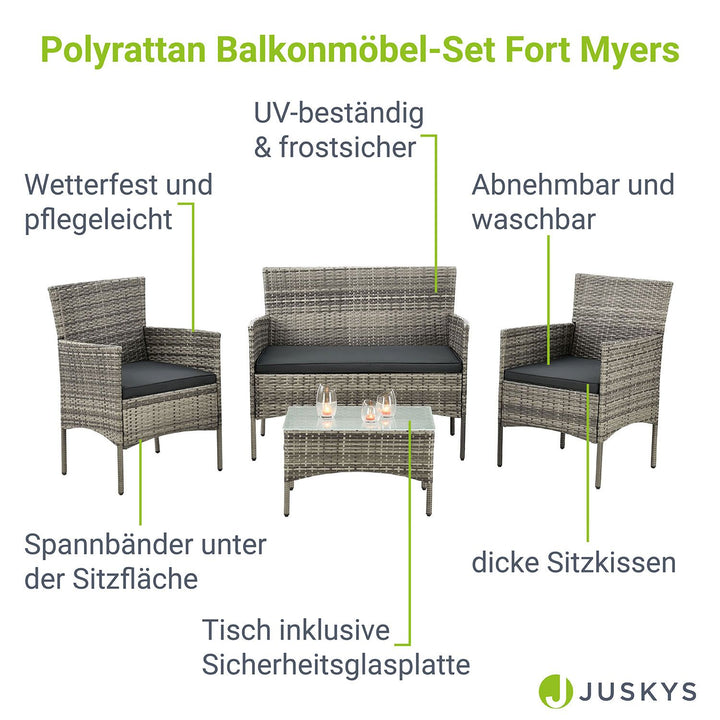 Polyrattan Sitzgruppe Fort Myers