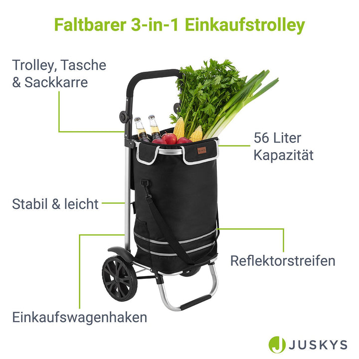 3in1 Einkaufstrolley - 56 L Kapazität