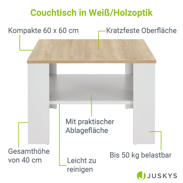 Couchtisch 60 x 60 x 40 cm