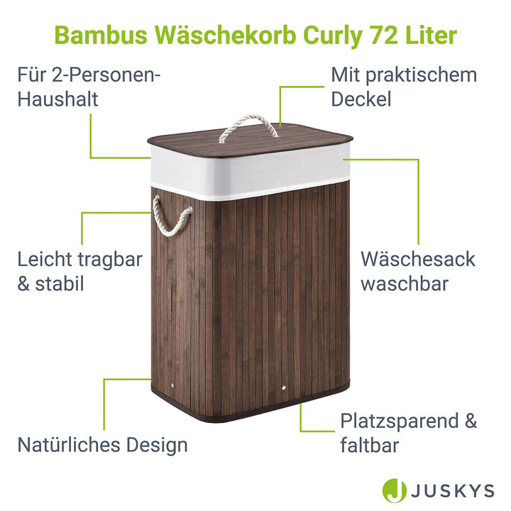 Bambus Wäschekorb Curly