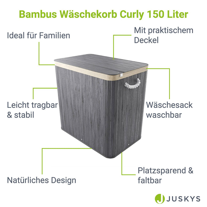 Bambus Wäschekorb Curly
