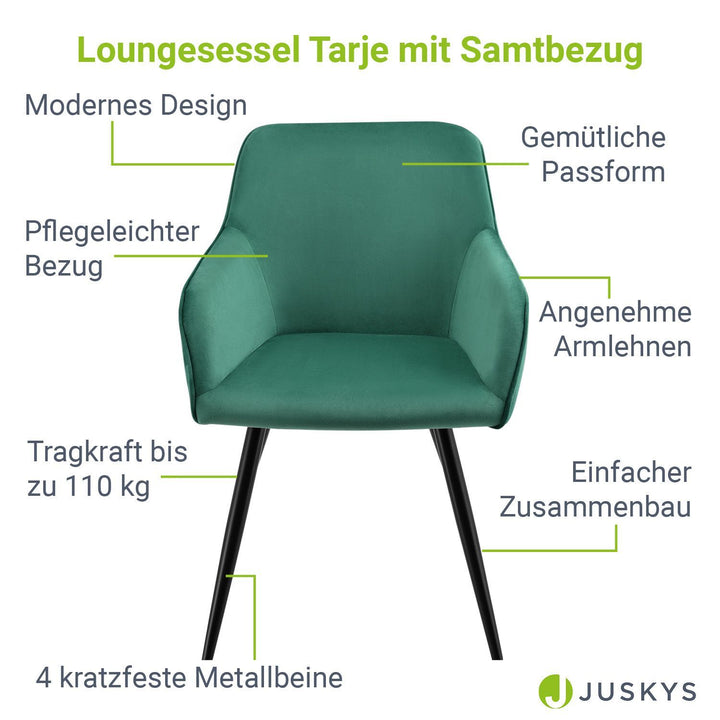 Loungesessel Tarje mit Samtbezug