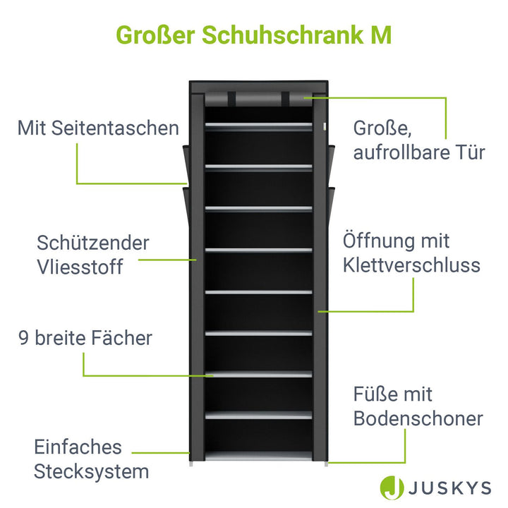 Großer Schuhschrank aus Stoff