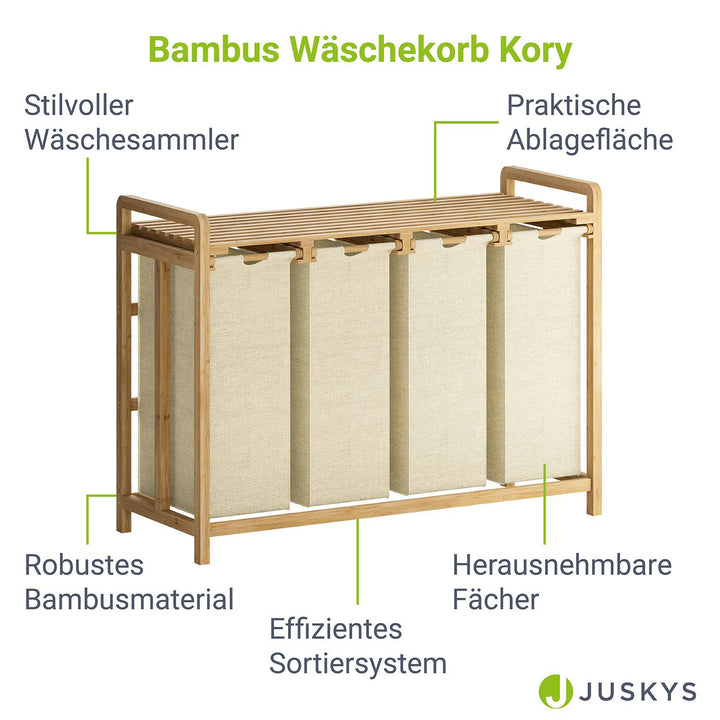 Bambus Wäschekorb Kory