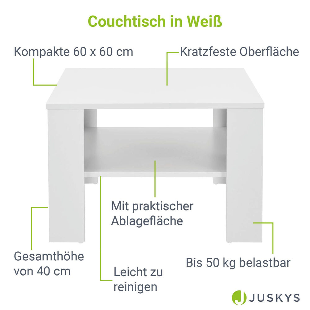 Couchtisch 60 x 60 x 40 cm