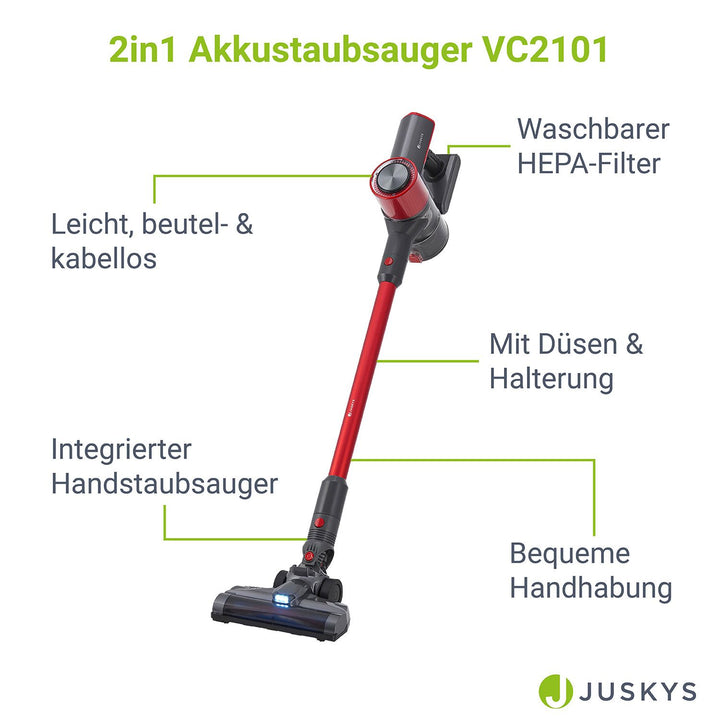 2-in-1 Akkustaubsauger VC2101