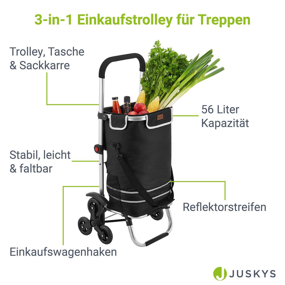 3in1 Einkaufstrolley für Treppen