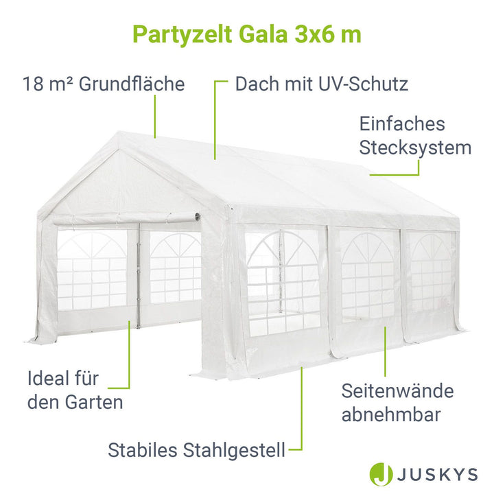 aufbauanleitung zelt 4x6 Festzelt Partyzelt Gala