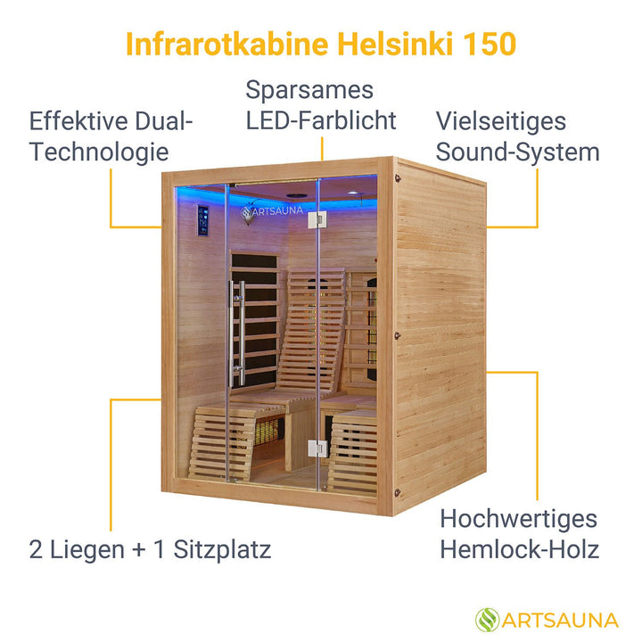 Infrarotkabine Helsinki 150