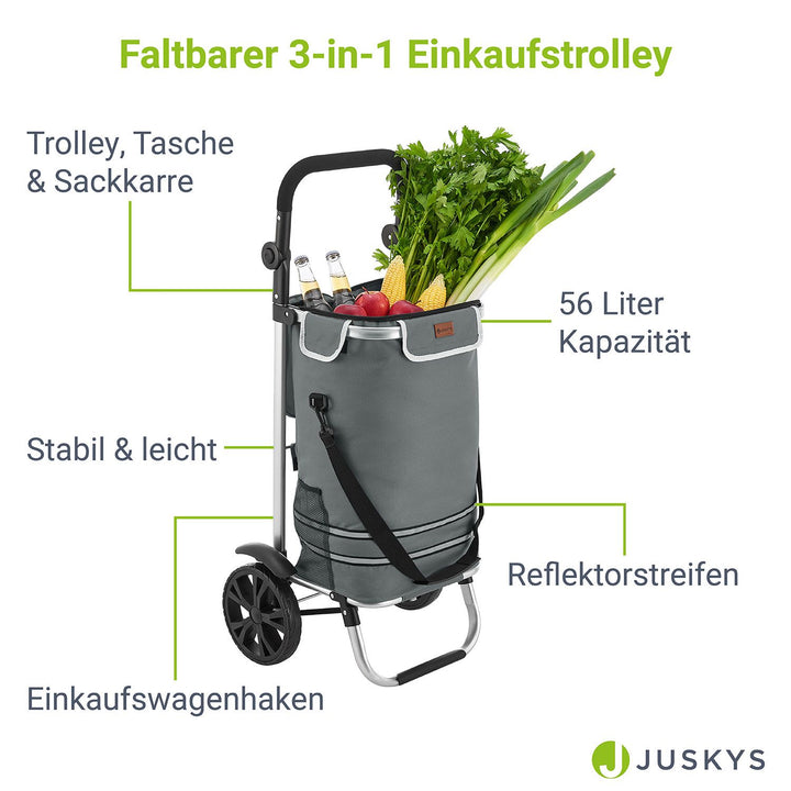 3in1 Einkaufstrolley - 56 L Kapazität