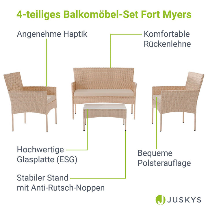 Polyrattan Sitzgruppe Fort Myers