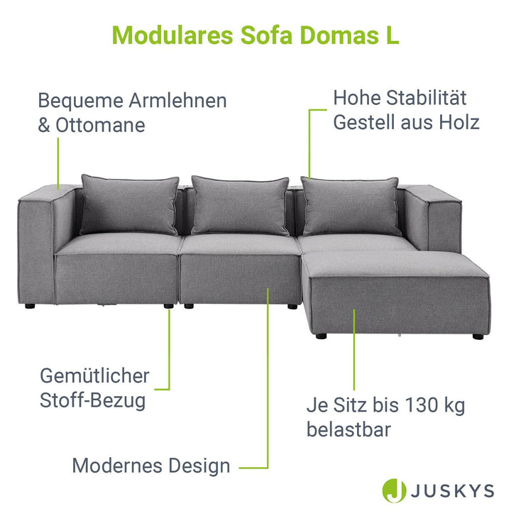 Modulares Sofa Domas L - 3 Sitzer